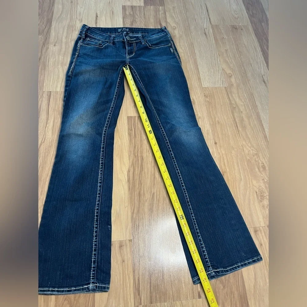 Silver Jeans Womens Aiko Boot Cut Blue Dark Wash Size 28